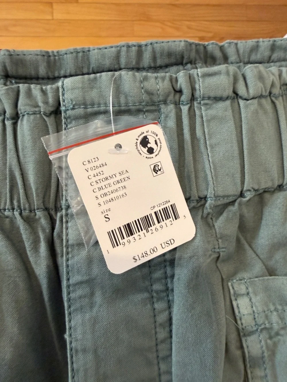 Free peopleLight Green Wide Cargo pants - Picture 11 of 12